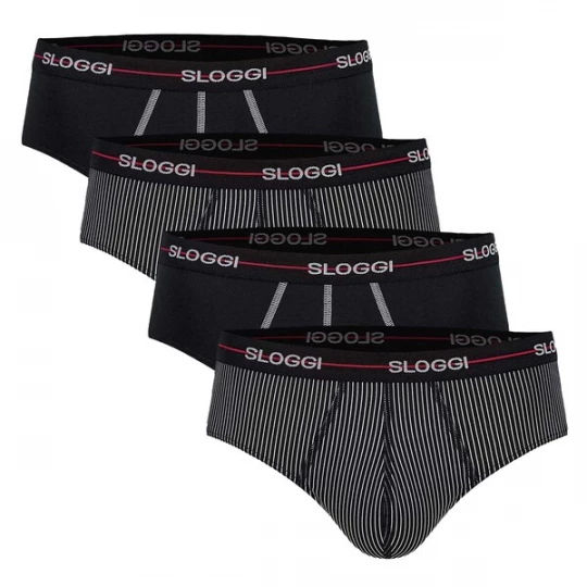 Foto van product SLOGGI Slip rood / zwart / wit