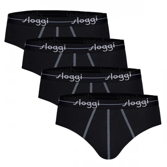 Foto van product SLOGGI Slip smoky blue / zwart / wit