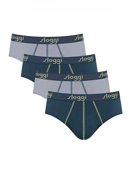 Foto van product SLOGGI Slip 'Start' donkerblauw / geel / grijs / donkerrood