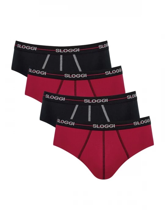Foto van product SLOGGI Slip 'Start' rood / zwart / wit