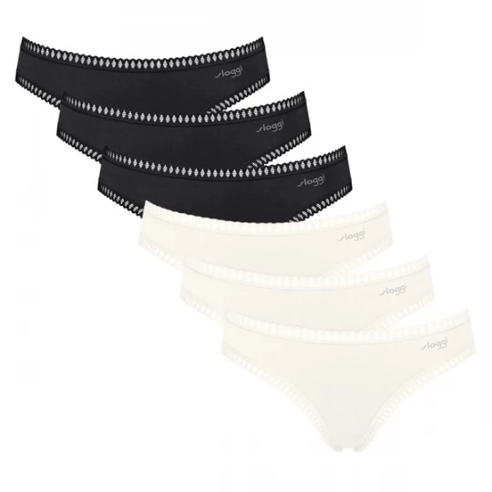 Foto van product SLOGGI Slip zwart / wit