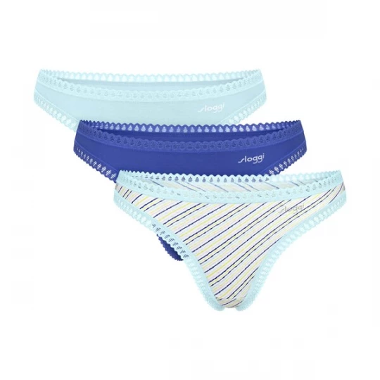 Foto van product SLOGGI String blauw / royal blue / koningsblauw / pastelblauw / pasteelgeel / wit