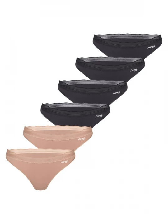 Foto van product SLOGGI String 'Go Blush' zwart gemêleerd
