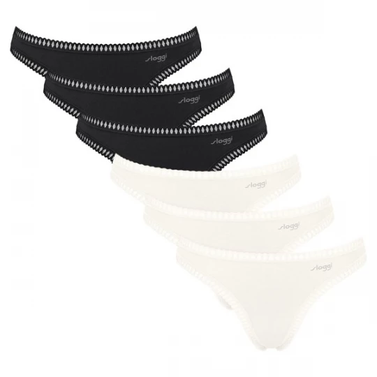Foto van product SLOGGI String zwart / wit