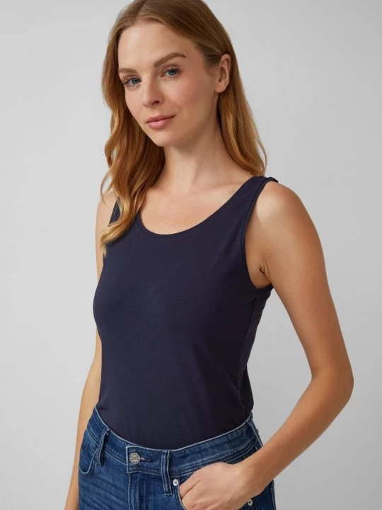 Foto van product Smalle tanktop van een katoenmix s.Oliver blauw