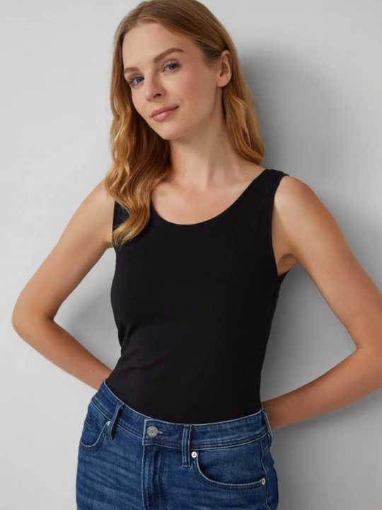 Foto van product Smalle tanktop van een katoenmix s.Oliver zwart