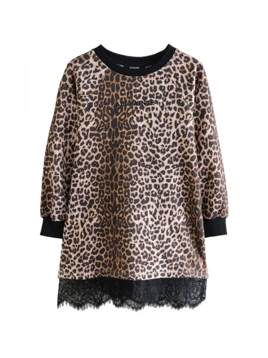 Foto van product smALLSAINTS Jurk 'Lee' bruin / chocoladebruin / zwart