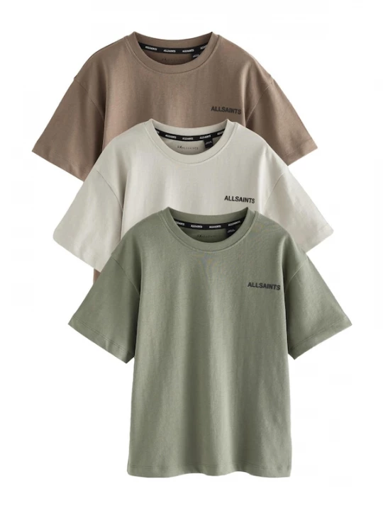 Foto van product smALLSAINTS Shirt ecru / bruin / olijfgroen