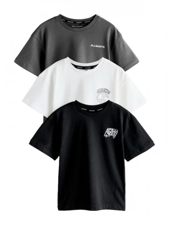 Foto van product smALLSAINTS Shirt grafiet / zwart / wit