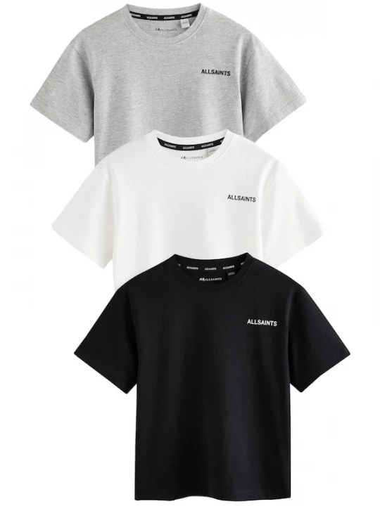 Foto van product smALLSAINTS Shirt grijs gemêleerd / zwart / wit