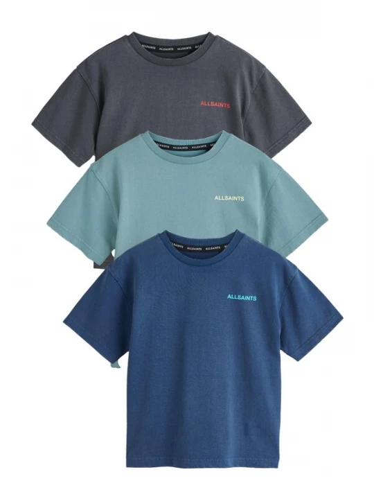 Foto van product smALLSAINTS Shirt turquoise / donkerbruin / donkergrijs / rood