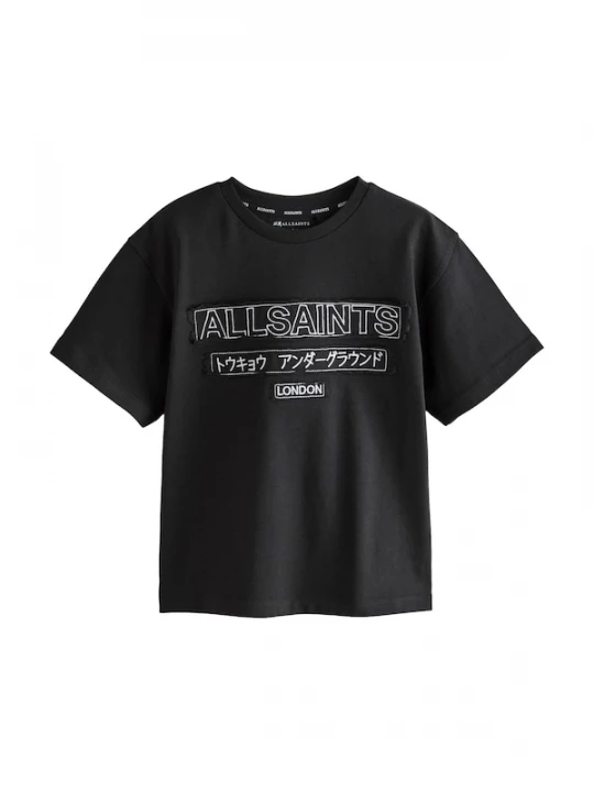 Foto van product smALLSAINTS Shirt 'Underground' zwart / wit