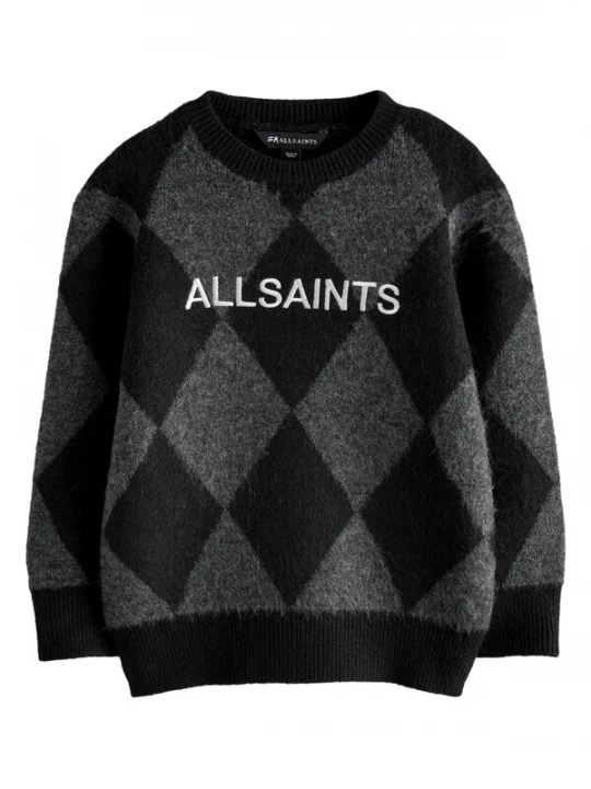 Foto van product smALLSAINTS Trui 'Joker' grijs / zwart / wit