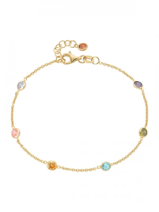 Foto van product Smart Jewel Armband azuur / goud / olijfgroen / oranje