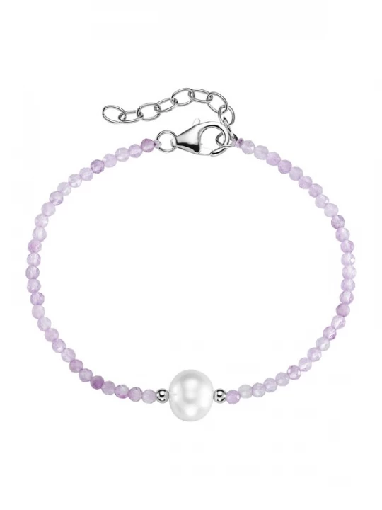 Foto van product Smart Jewel Armband sering / zilver / parelwit