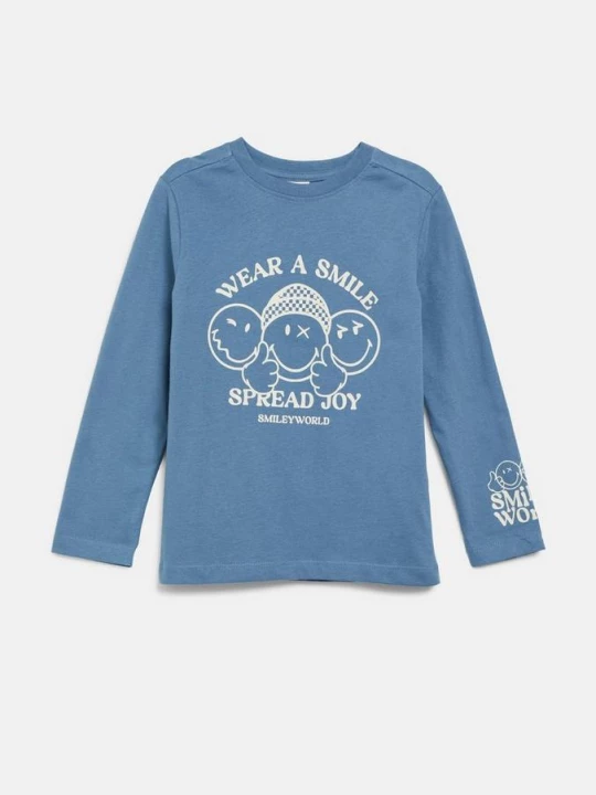 Foto van product Smiley®-shirt met lange mouwen en print op de voorkant en op de mouwen s.Oliver blauw