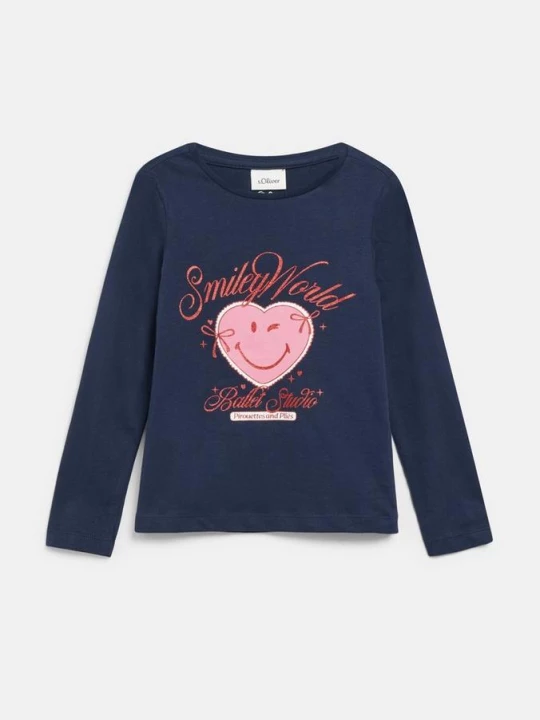 Foto van product Smiley®-T-shirt met glitterprint s.Oliver blauw