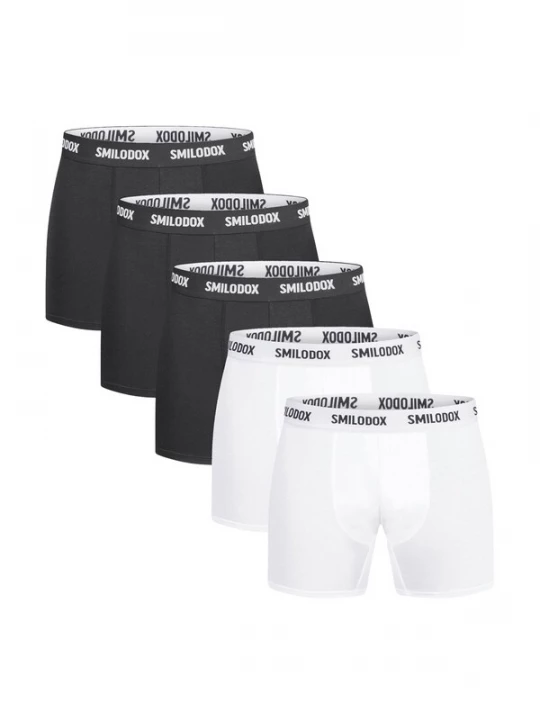 Foto van product Smilodox Boxershorts 'Larry' zwart / wit