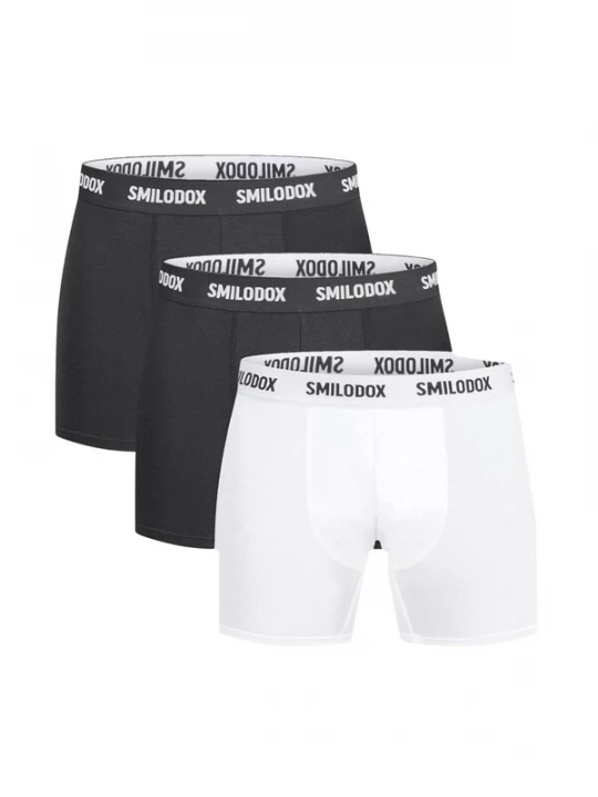 Foto van product Smilodox Boxershorts 'Larry' zwart / wit