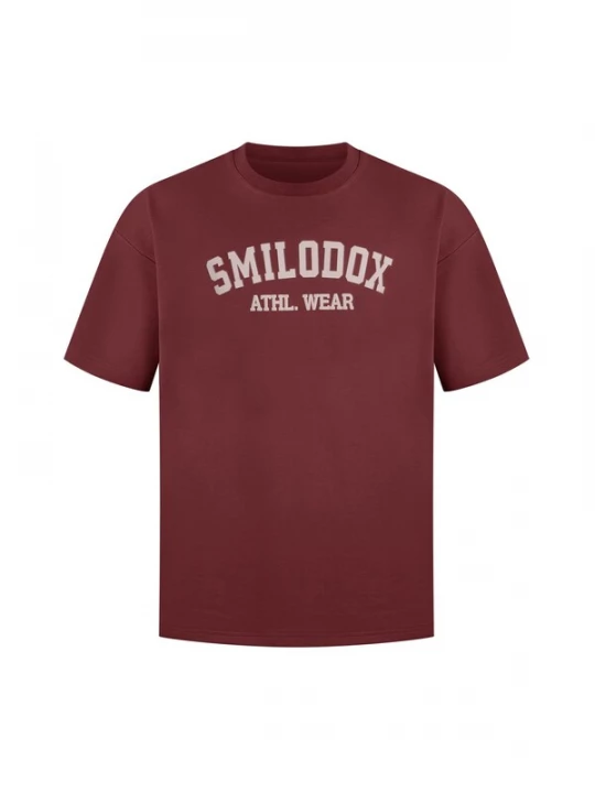 Foto van product Smilodox Shirt 'Kayson' bordeaux / wit