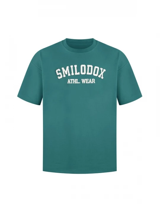 Foto van product Smilodox Shirt 'Kayson' smaragd / wit