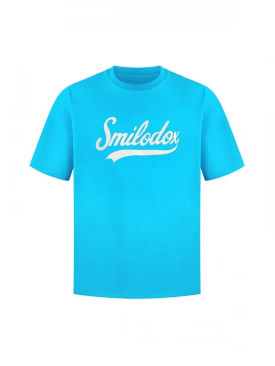 Foto van product Smilodox Shirt 'Lorik' lichtblauw / wit
