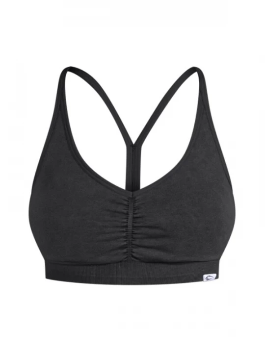 Foto van product Smilodox Sporttop 'Batik Scrunch' zwart