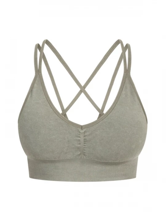 Foto van product Smilodox Sporttop olijfgroen / wit