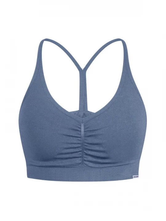 Foto van product Smilodox Sporttop ' Solid Scrunch ' blauw
