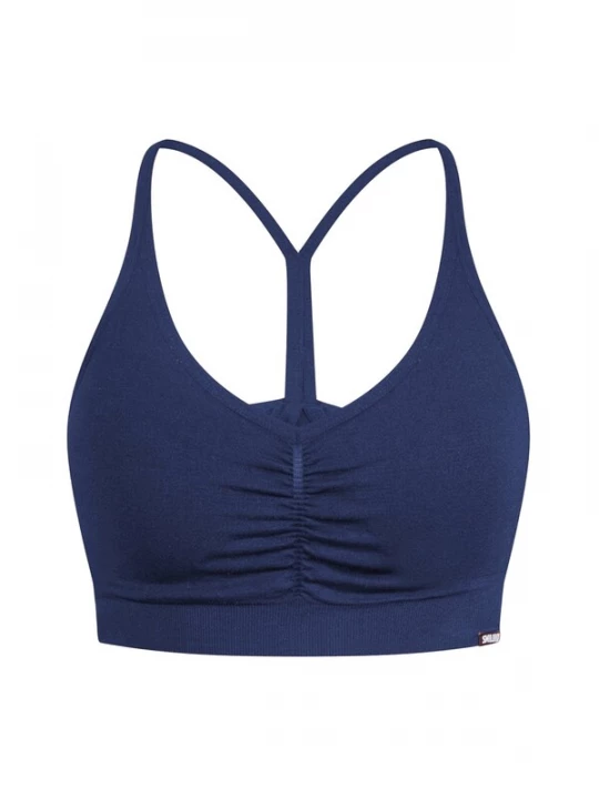 Foto van product Smilodox Sporttop 'Solid Scrunch' donkerblauw