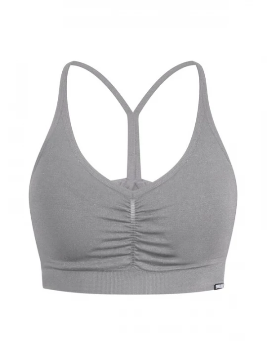 Foto van product Smilodox Sporttop 'Solid Scrunch' grijs