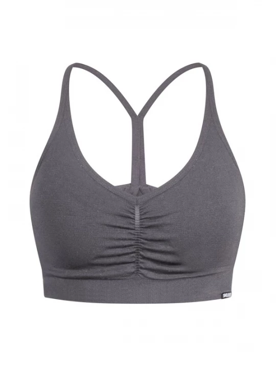 Foto van product Smilodox Sporttop ' Solid Scrunch ' grijs