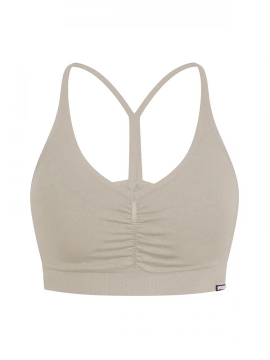 Foto van product Smilodox Sporttop ' Solid Scrunch ' grijs