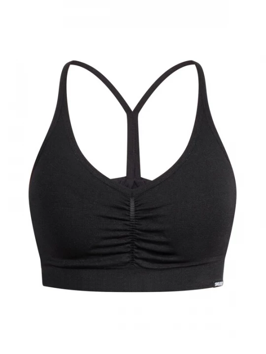 Foto van product Smilodox Sporttop ' Solid Scrunch ' zwart