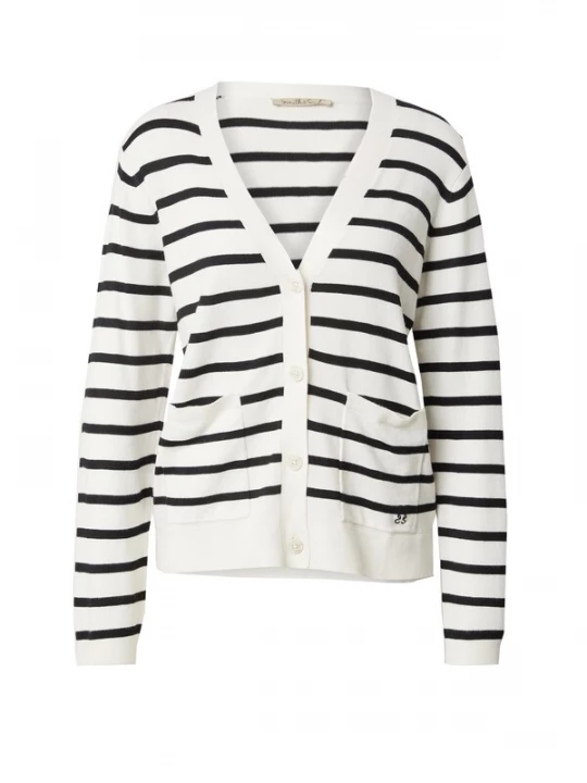 Foto van product Smith&Soul Gebreid vest zwart / wit Smith & Soul