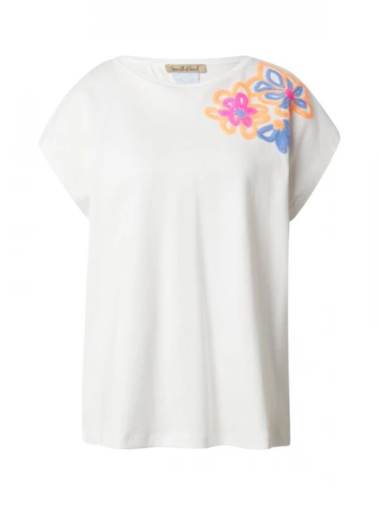 Foto van product Smith&Soul Shirt blauw / oranje / pink / offwhite Smith & Soul