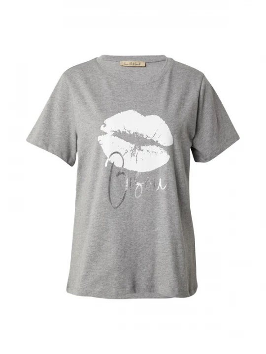 Foto van product Smith&Soul Shirt grijs gemêleerd / zilver / wit Smith & Soul