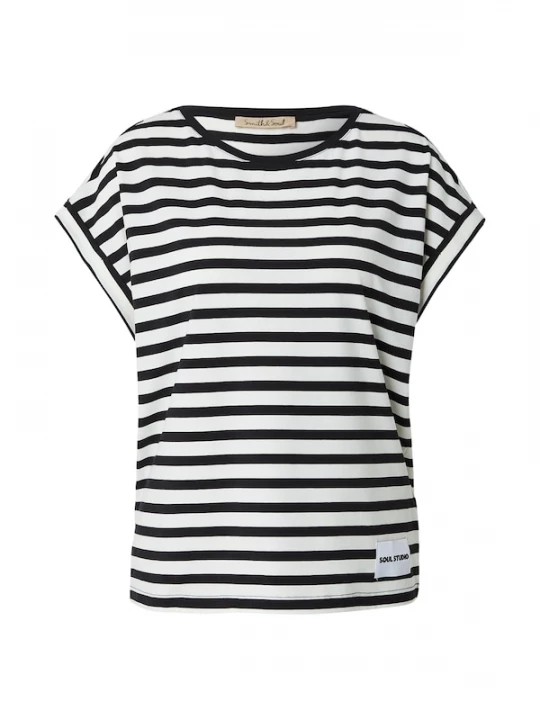 Foto van product Smith&Soul Shirt zwart / wit Smith & Soul