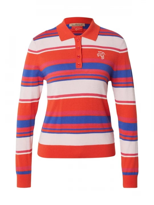 Foto van product Smith&Soul Trui blauw / pitaja roze / oranjerood / wit Smith & Soul