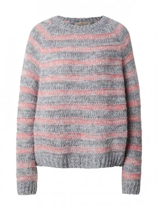 Foto van product Smith&Soul Trui stone grey / rosa Smith & Soul