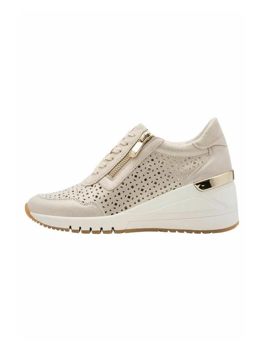 Foto van product Sneakers laag Marco Tozzi beige mêleerd