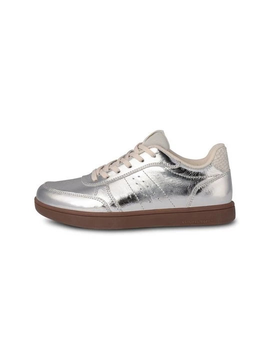 Foto van product Sneakers laag Woden zilverkleurig