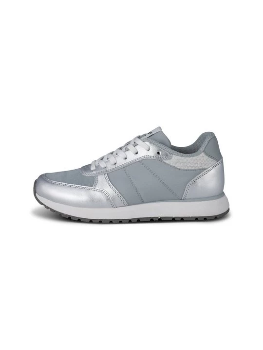 Foto van product Sneakers laag Woden zilverkleurig
