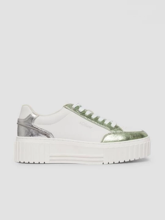 Foto van product Sneakers met plateauzool s.Oliver zilver