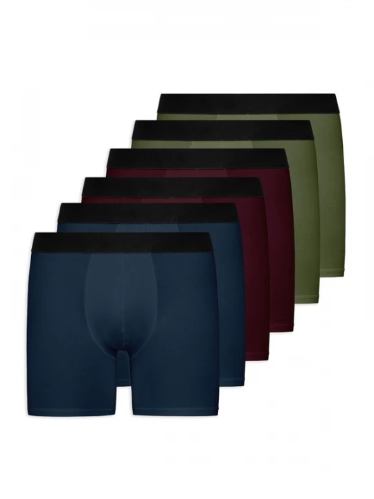 Foto van product SNOCKS Boxershorts donkerblauw / olijfgroen / rood