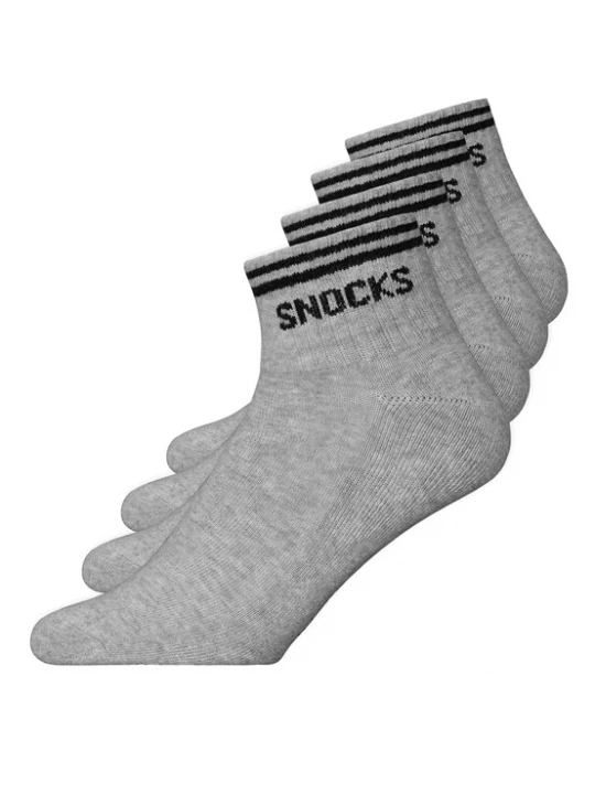 Foto van product SNOCKS Sokken grijs gemêleerd / zwart