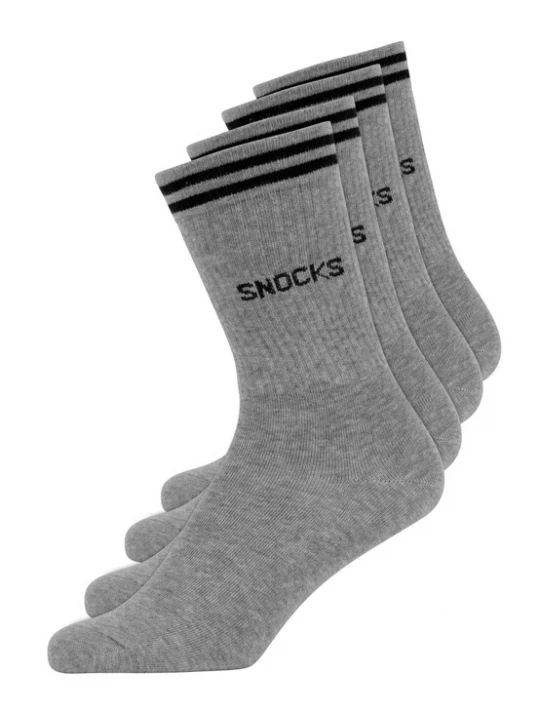 Foto van product SNOCKS Sportsokken grijs gemêleerd / zwart