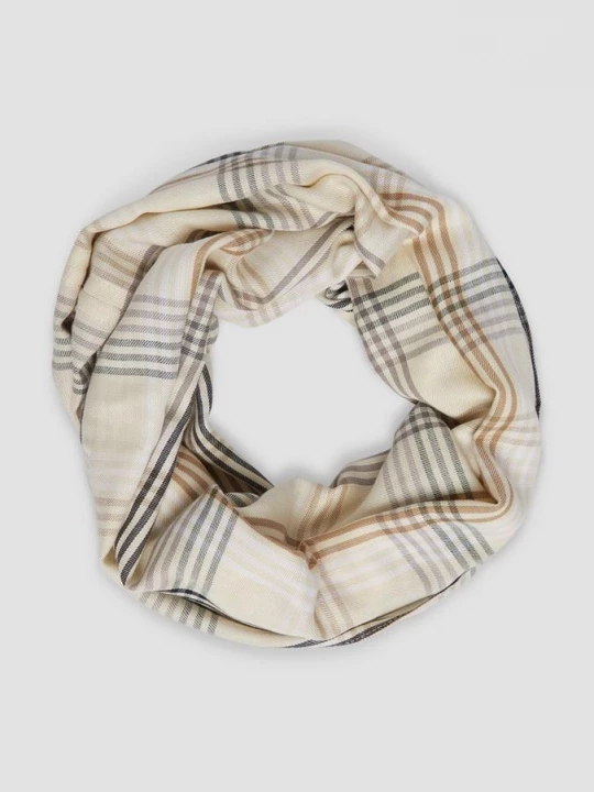 Foto van product Snood met geruit motief en artwork s.Oliver
