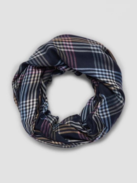 Foto van product Snood met geruit motief en artwork s.Oliver