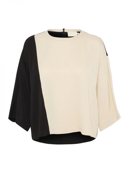 Foto van product SOAKED IN LUXURY Blouse 'Cevina' crème / zwart